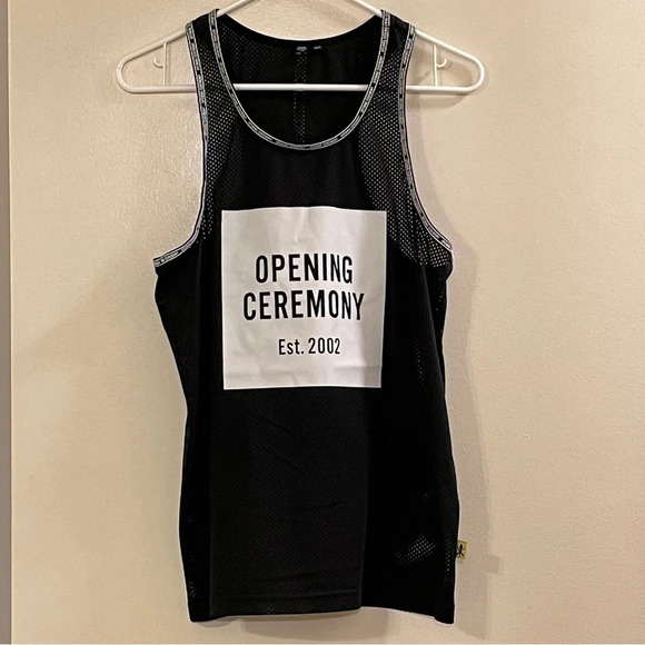 OPENING CEREMONY NWOT OC Box Logo Mesh Tank in Black - Picture 6 of 11